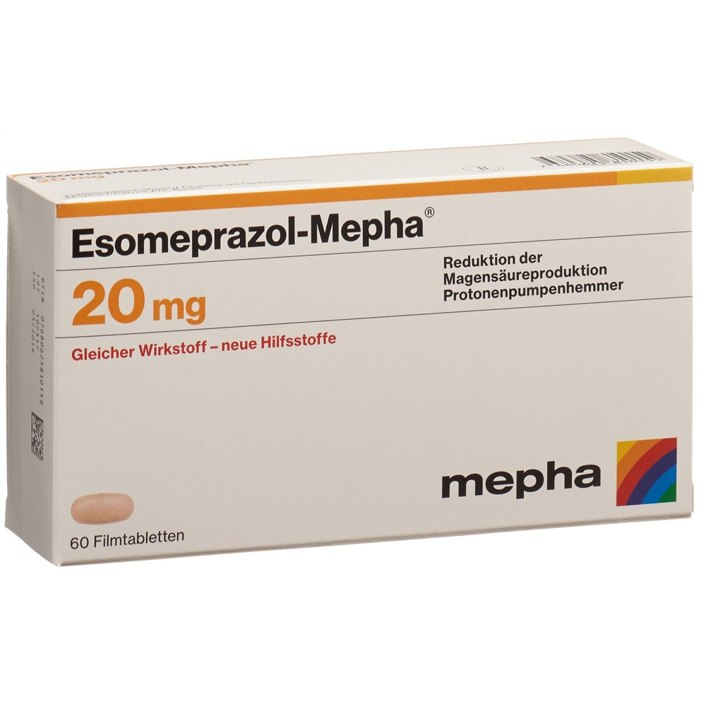 ESOMEPRAZOLE Mepha 20 mg, image principale