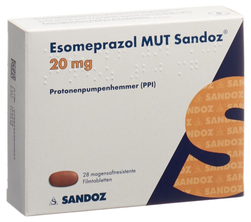 ESOMEPRAZOLE MUT Sandoz 20 mg, Hauptbild