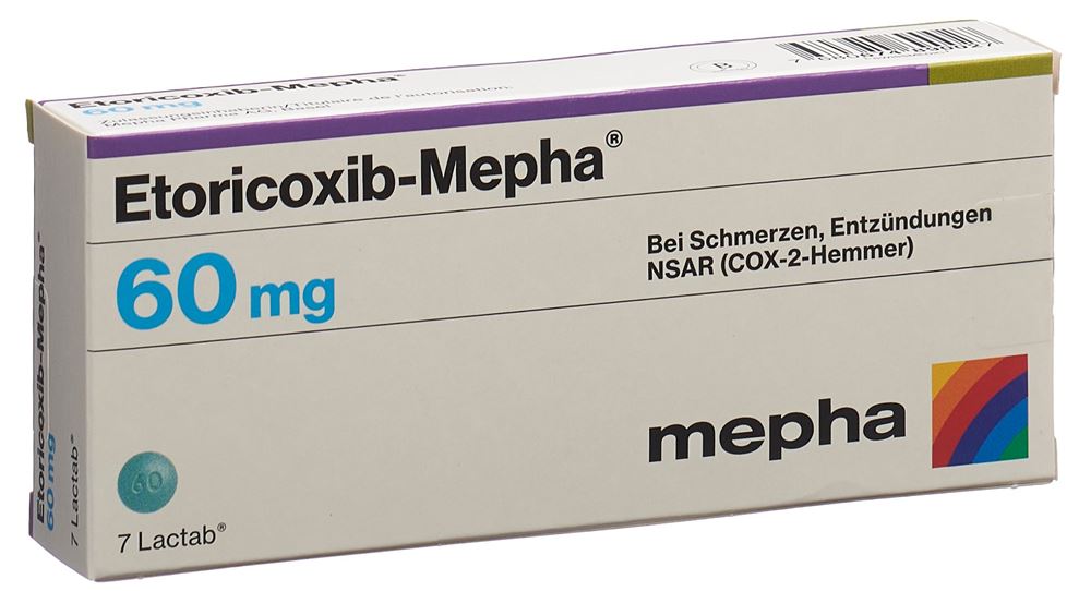 ETORICOXIB Mepha 60 mg, image principale