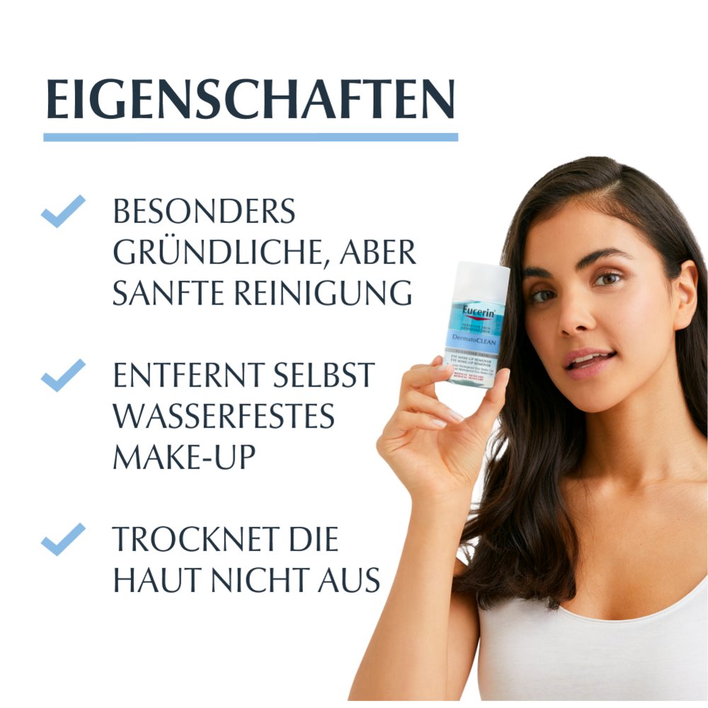 EUCERIN DermatoCLEAN démaquillant pour les yeux