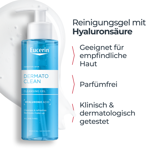 EUCERIN DermatoCLEAN gel nettoyant, image 4 sur 5