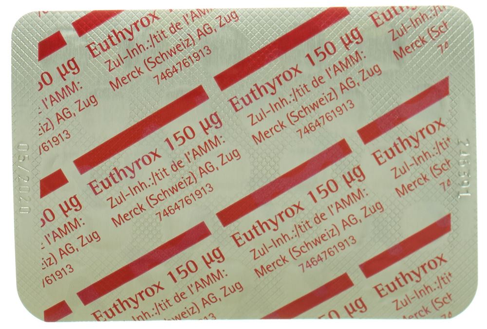 EUTHYROX Tabl 150 mcg Blist 100 Stk, Bild 2 von 3