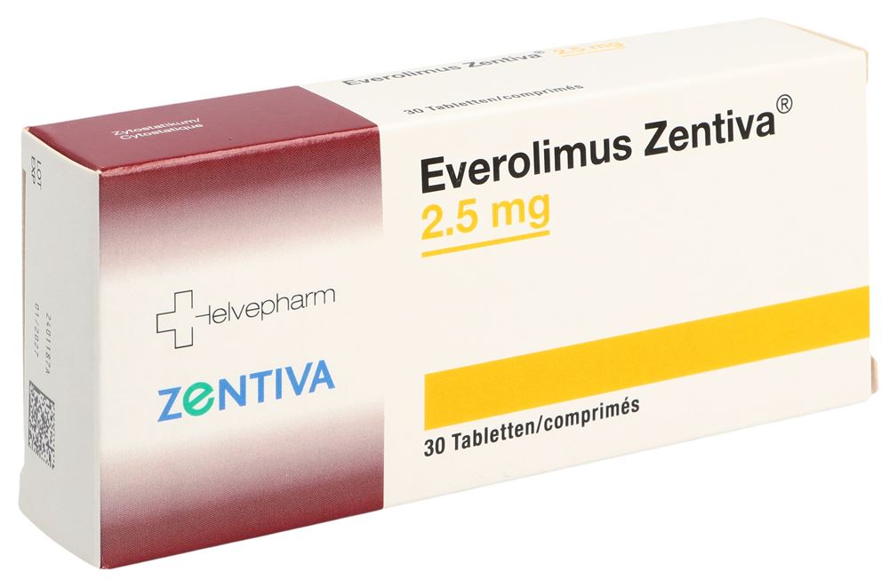 EVEROLIMUS Zentiva 2.5 mg, image principale