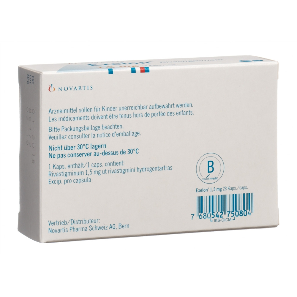 EXELON caps 1.5 mg blist 28 pce, image 2 sur 2