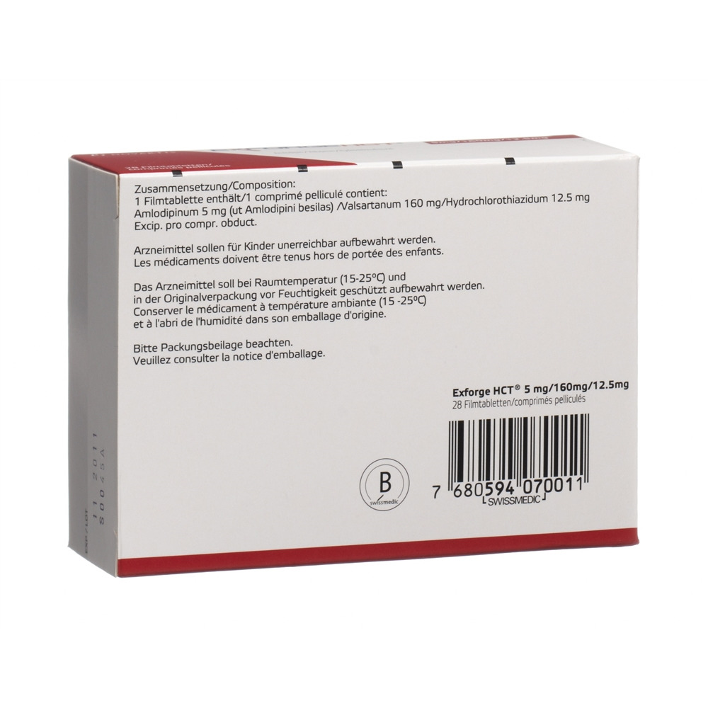 EXFORGE cpr pell 5mg/160mg/12.5mg blist 28 pce, image 2 sur 2