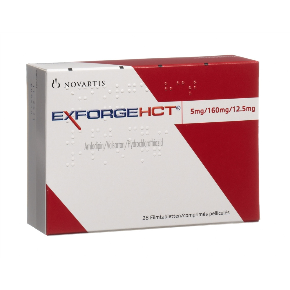 EXFORGE cpr pell 5mg/160mg/12.5mg blist 28 pce, image principale