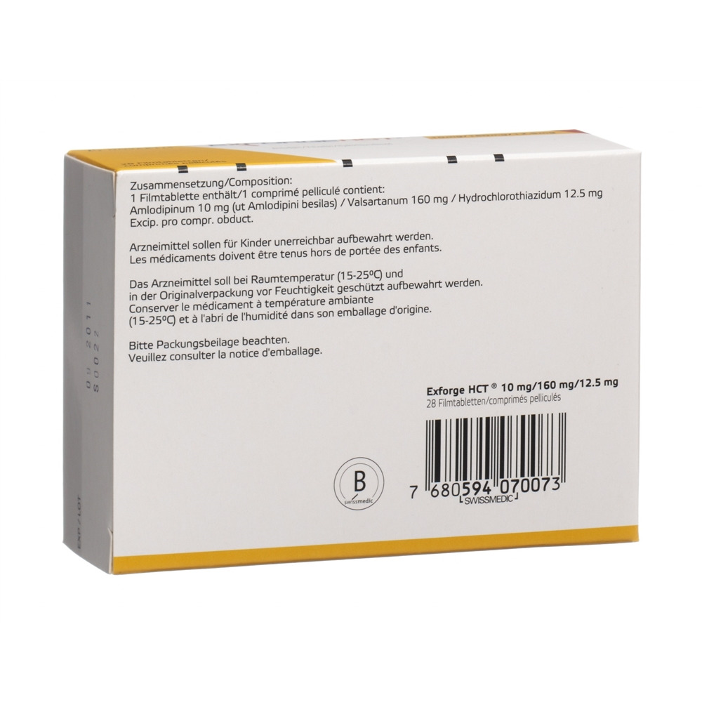 EXFORGE Filmtabl 10mg/160mg/12.5mg Blist 28 Stk, Bild 2 von 2