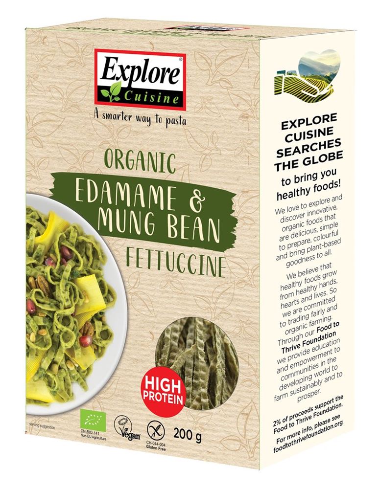 EXPLORE CUISINE fettuccine edamame & mungo