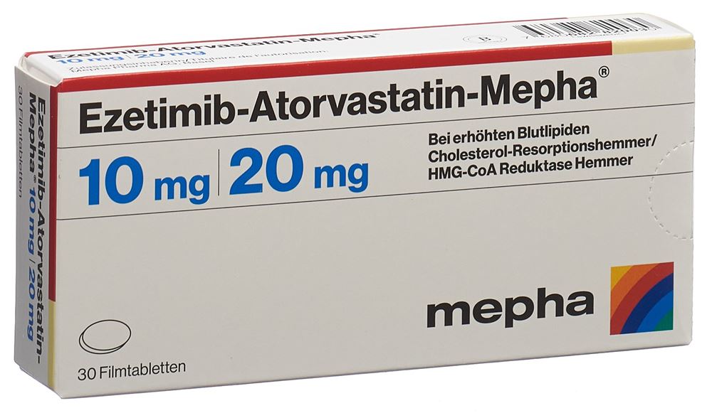 EZETIMIBE ATORVASTATINE Atorvast Mepha, image principale