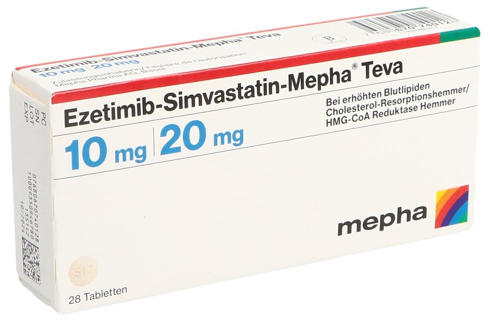 EZETIMIBE ROSUVASTATINE Mepha Teva, image principale