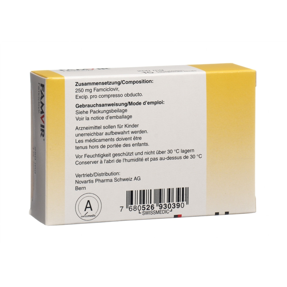 FAMVIR cpr 250 mg blist 15 pce, image 2 sur 2