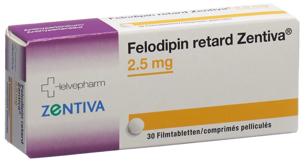 FELODIPINE retard Zentiva 2.5 mg, image principale