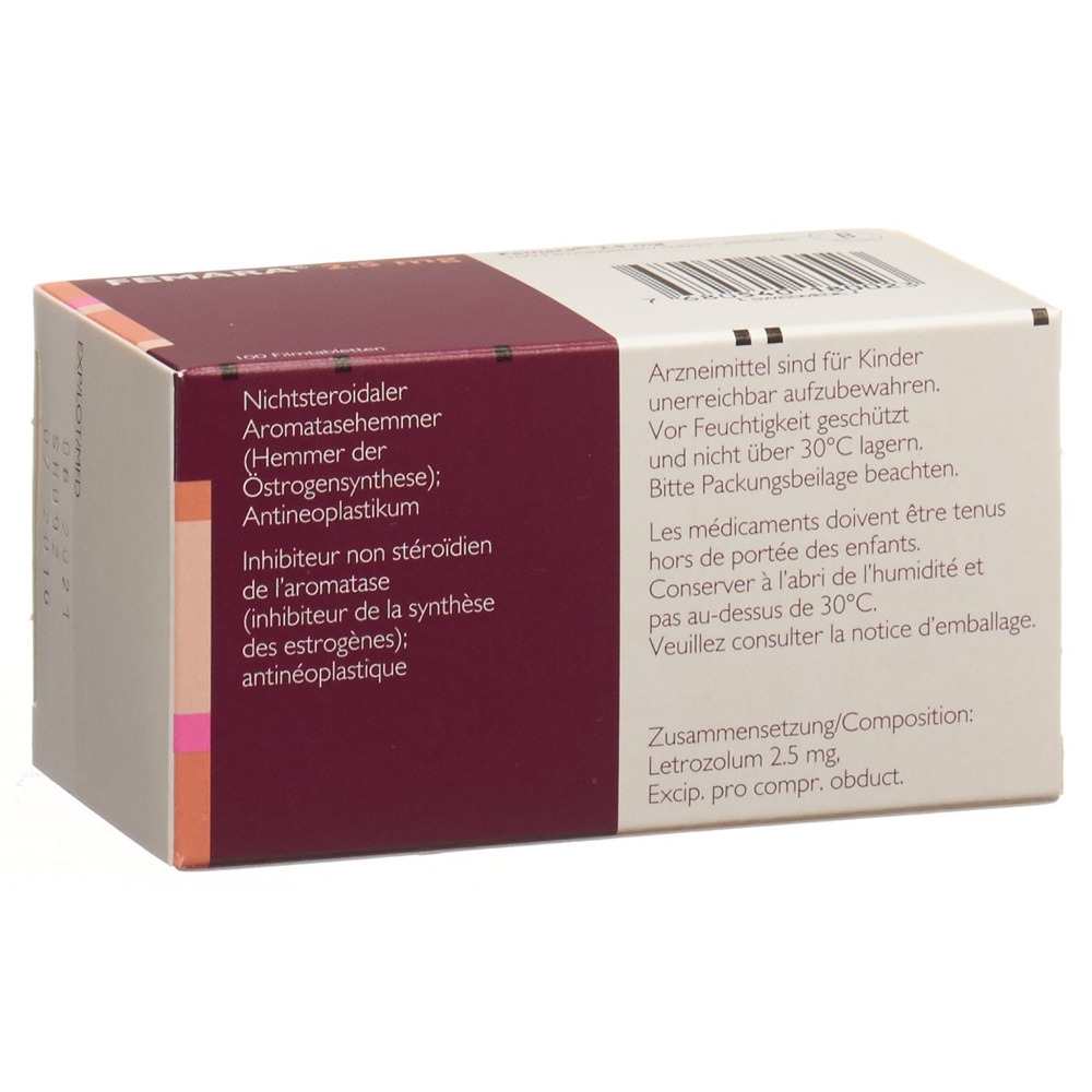 Femara cpr pell 2.5 mg blist 100 pce, image 2 sur 2