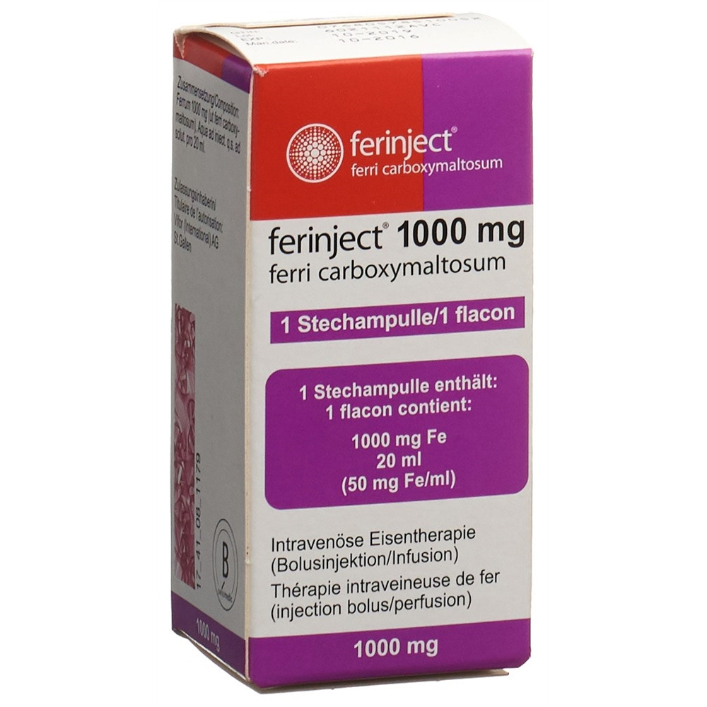 FERINJECT Inj Inf Präp 1000 mg/20ml Durchstf 20 ml, Hauptbild