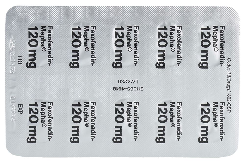 FEXOFENADINE Mepha 120 mg, image 4 sur 5