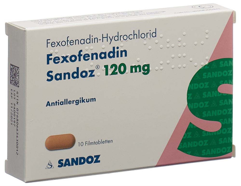 FEXOFENADINE Sandoz 120 mg, image principale
