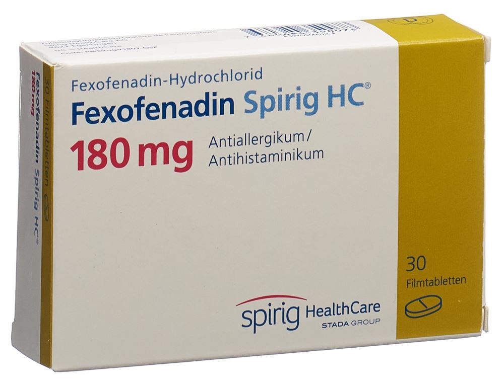 FEXOFENADINE Spirig HC 180 mg, image principale