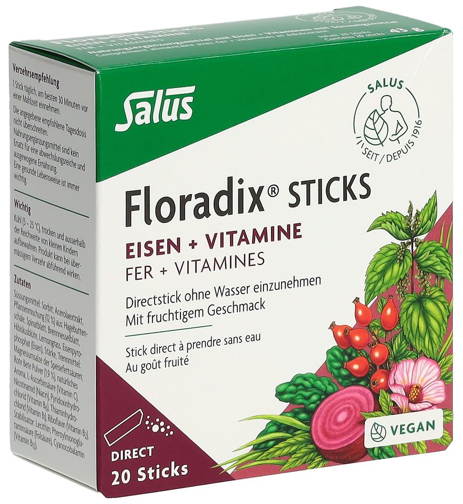 Floradix Fer + vitamines sticks