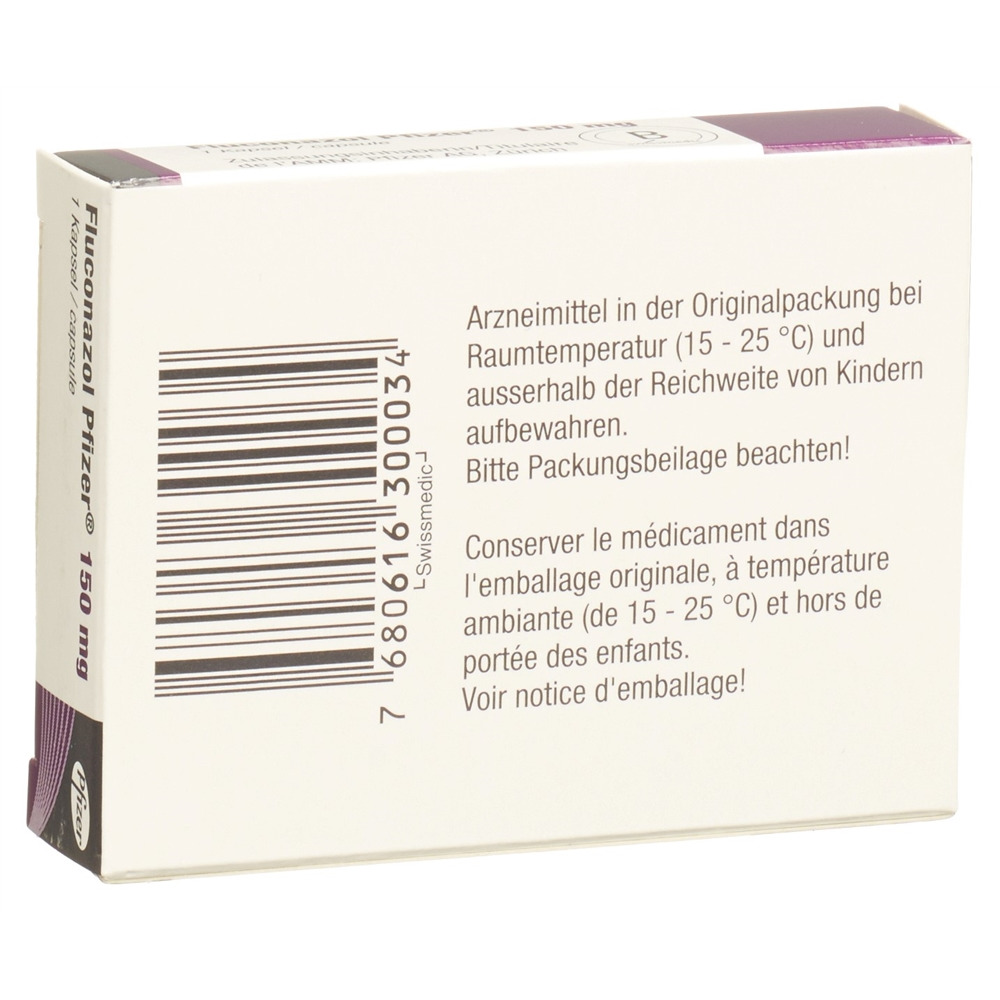 FLUCONAZOLE Pfizer 150 mg, image 2 sur 2