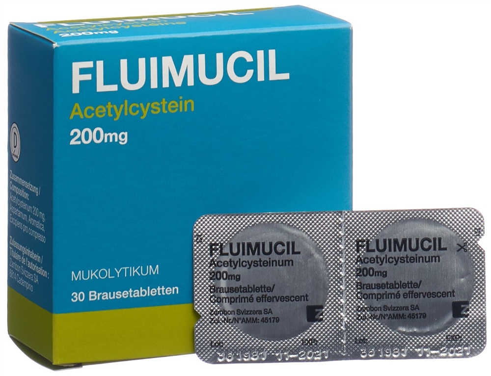 FLUIMUCIL Brausetabl 200 mg Erw citron Blist 30 Stk, Bild 2 von 4