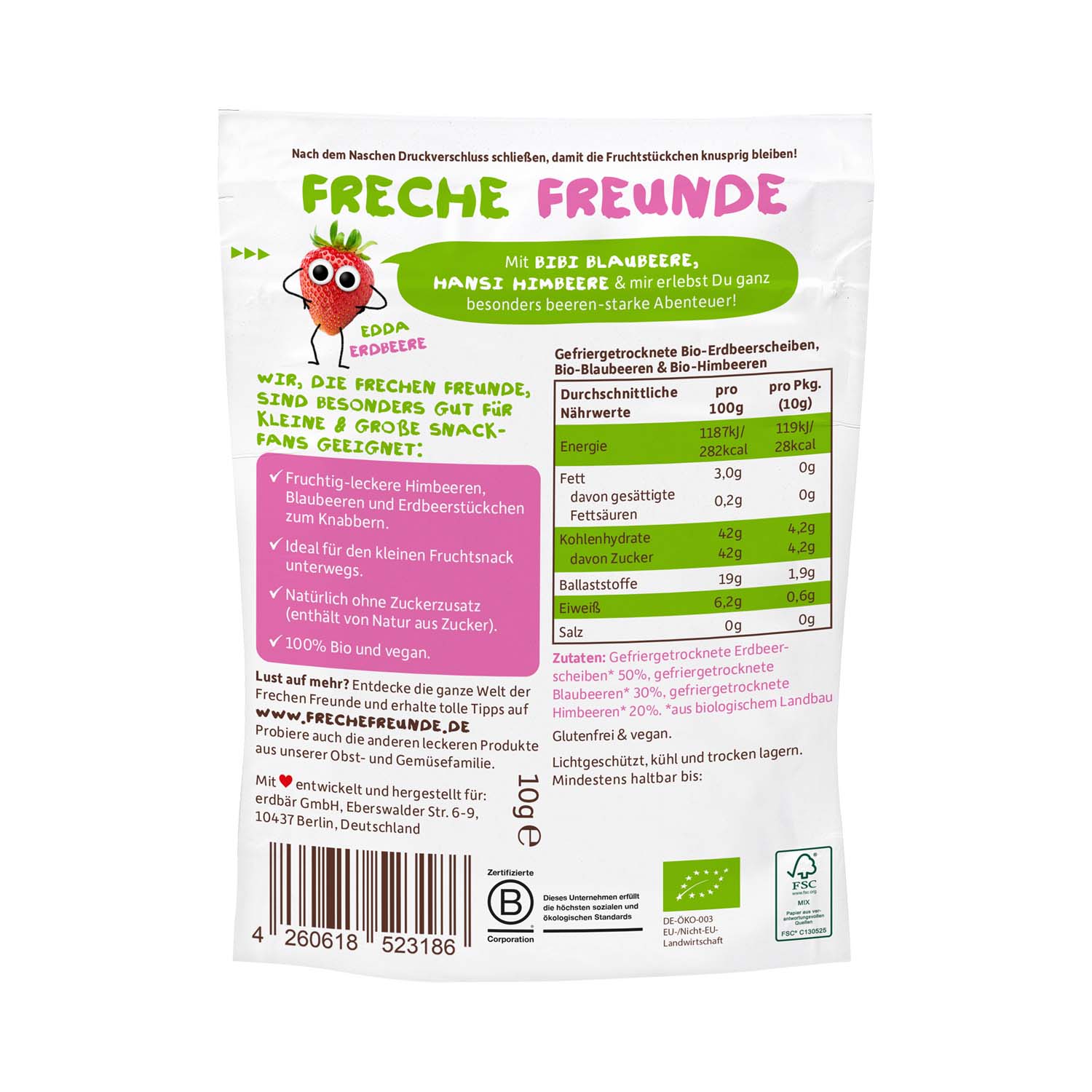 Freche Freunde chips de fruits, image 2 sur 3