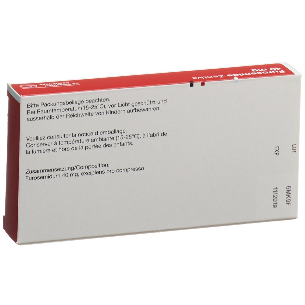 FUROSEMIDE Zentiva 40 mg, image 2 sur 2