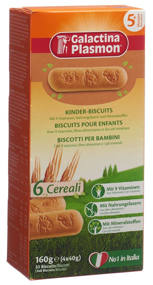 GALACTINA Plasmon 6 Cereali Biscuits pour enfants