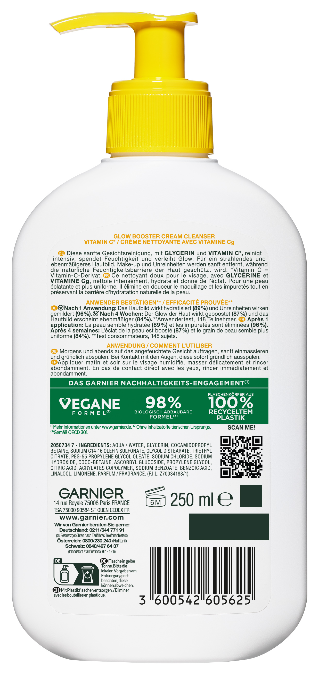 GARNIER Glow Booster Cream Cleanser, Bild 2 von 2