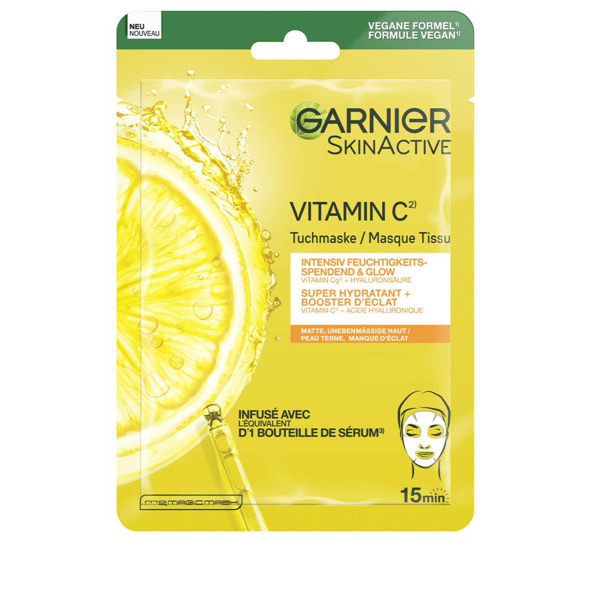 GARNIER Glow Tuchmaske