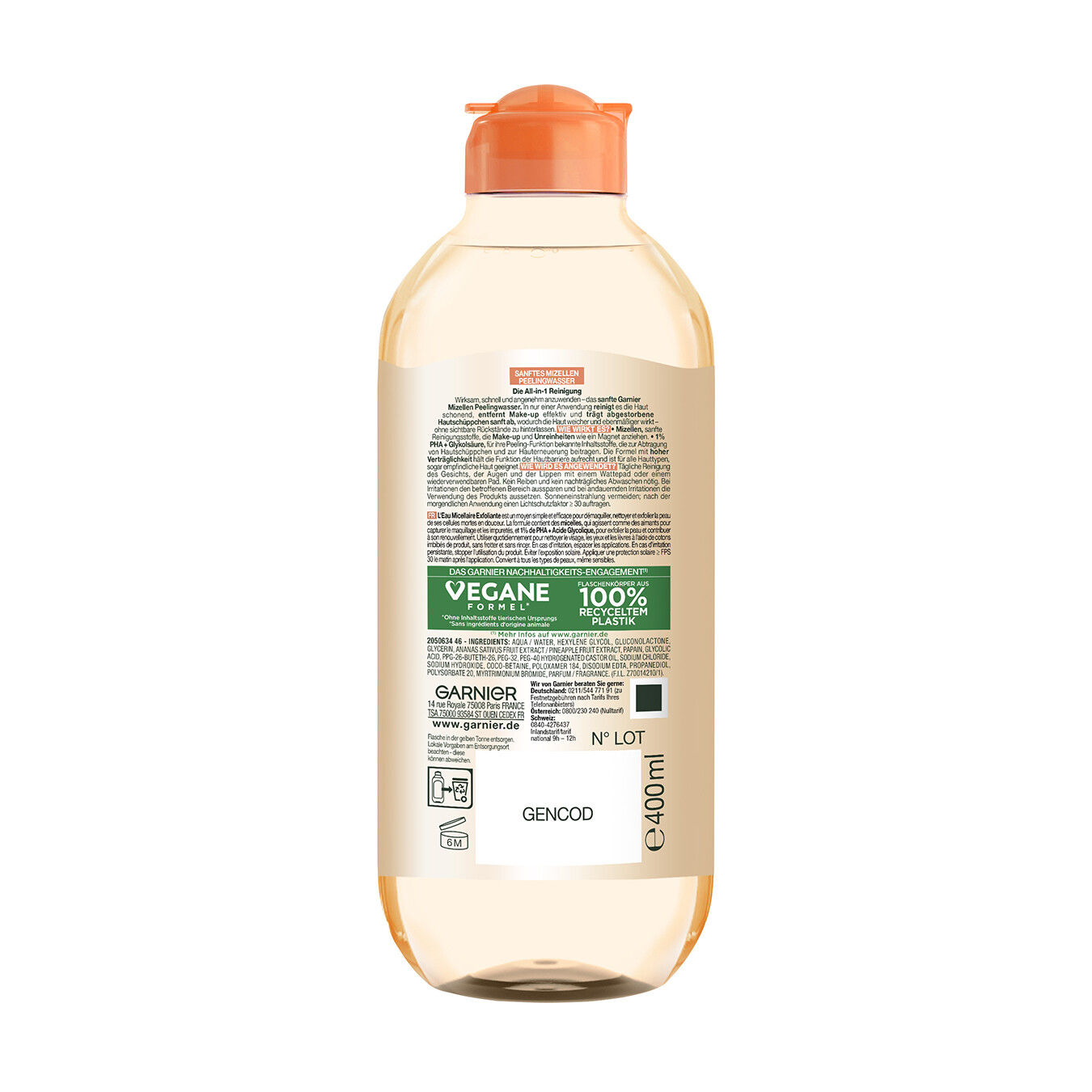 GARNIER SkinActive Micellar Water Peeling, image 2 sur 3