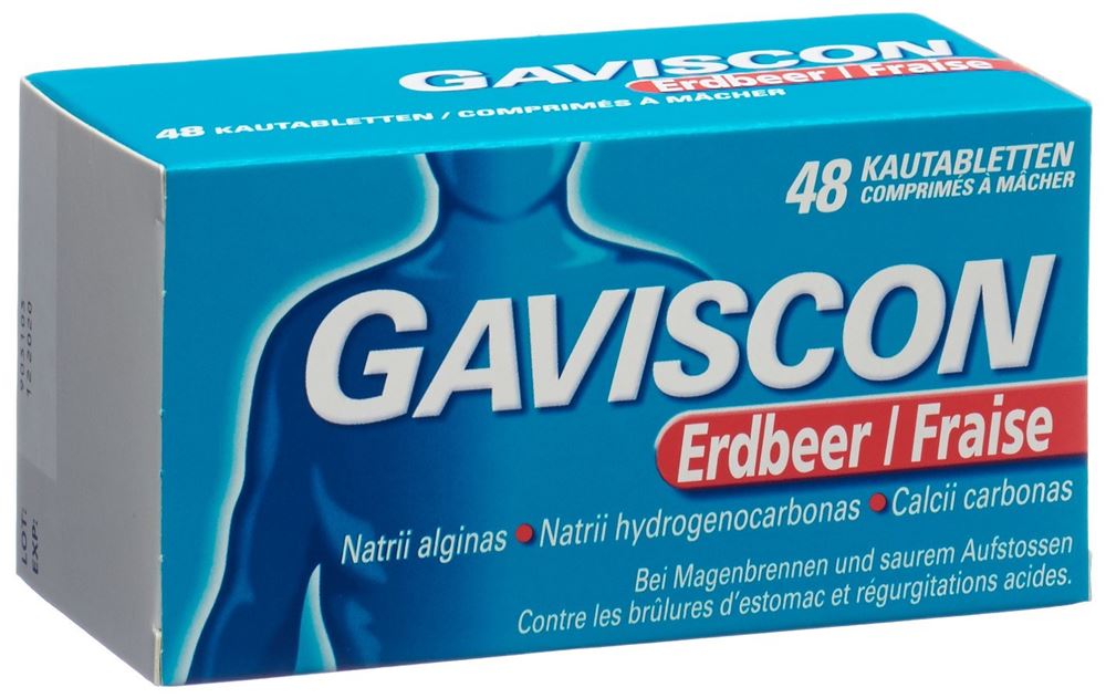 GAVISCON cpr croquer fraise blist 48 pce