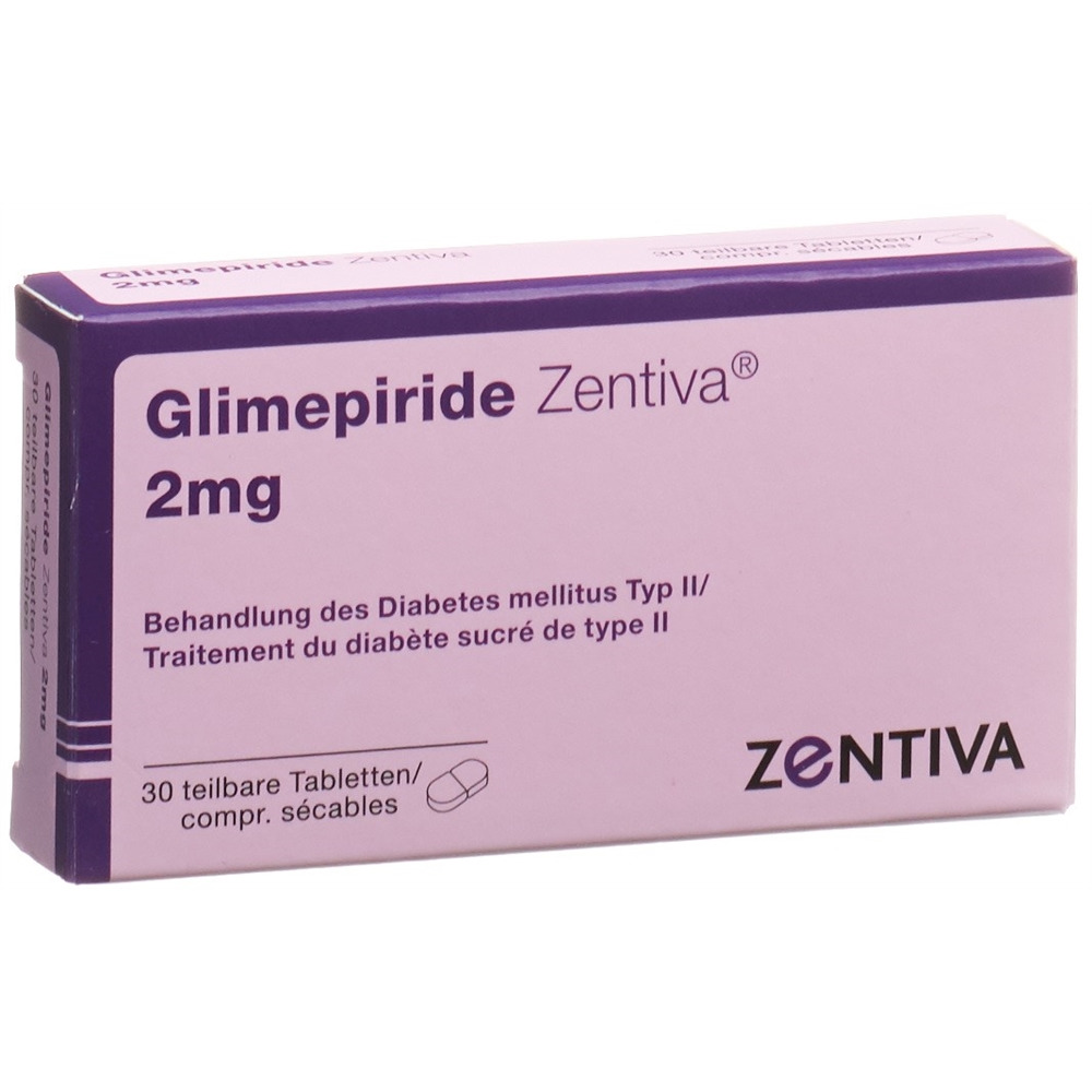 GLIMEPIRIDE Zentiva 2 mg, Hauptbild