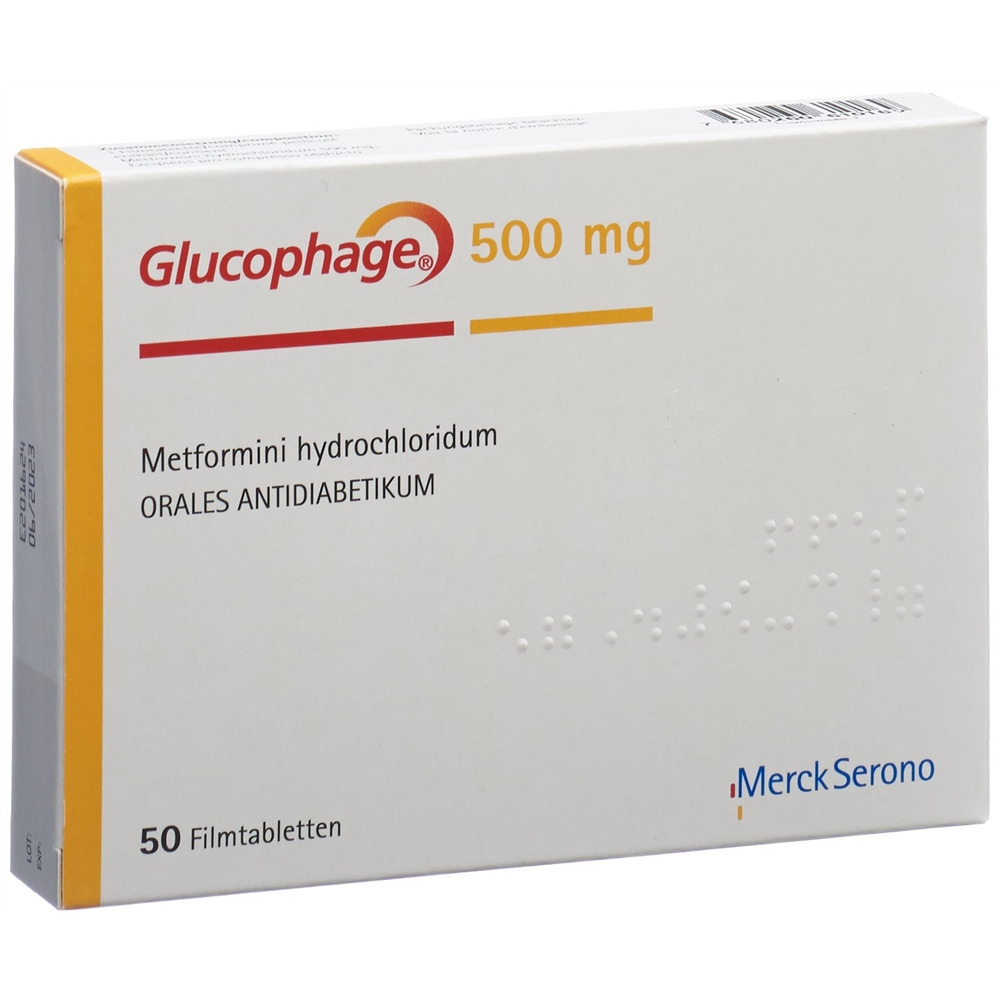 GLUCOPHAGE cpr pell 500 mg blist 50 pce