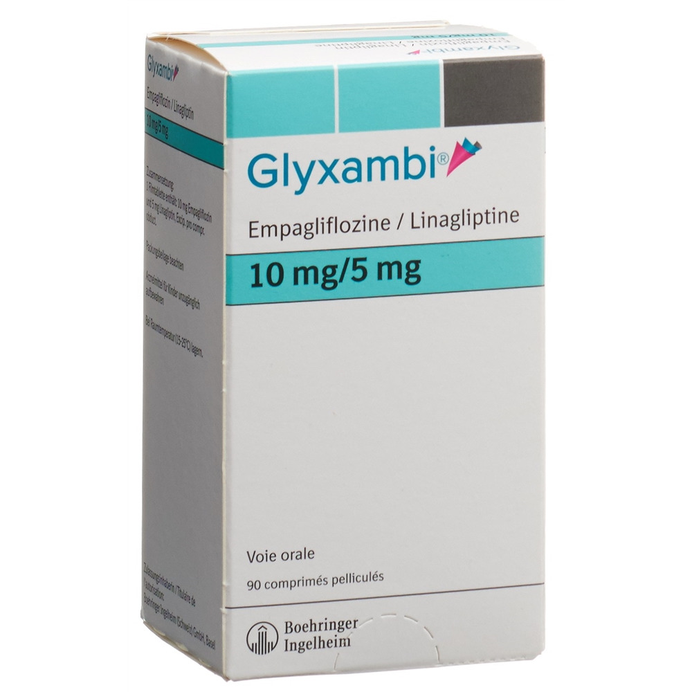 GLYXAMBI cpr pell 10mg/5mg blist 90 pce, image 2 sur 2