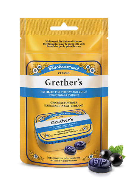 GRETHERS Blackcurrant Pastillen, Hauptbild