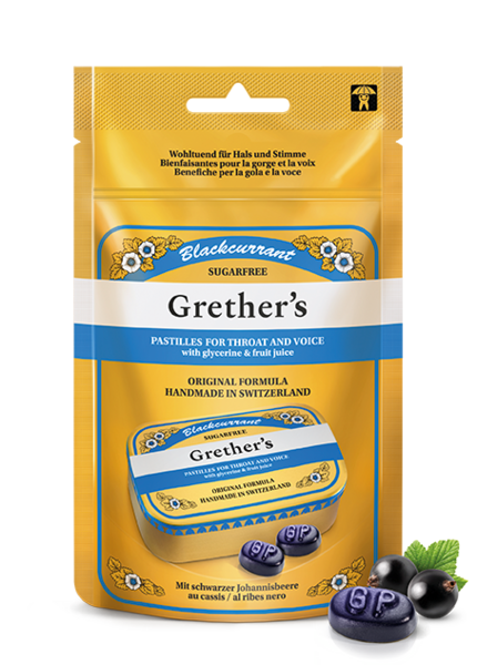 GRETHERS Blackcurrant Pastillen, Hauptbild