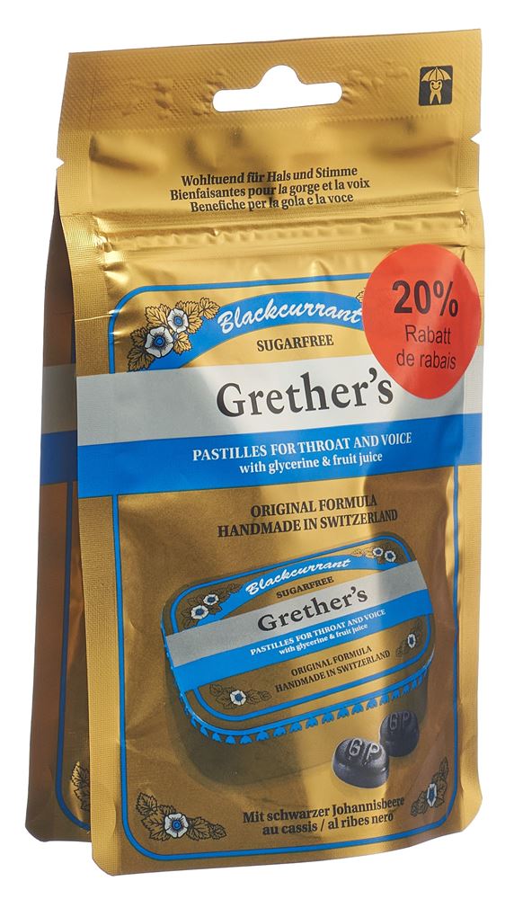 GRETHERS Blackcurrant Pastillen