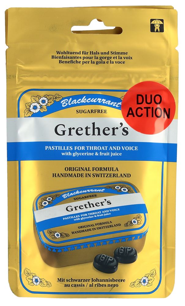 GRETHERS Blackcurrant Pastillen