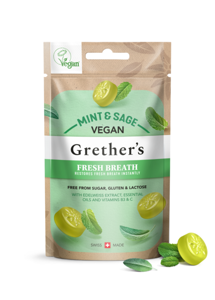 GRETHERS Fresh Breath menthe sauge pastilles