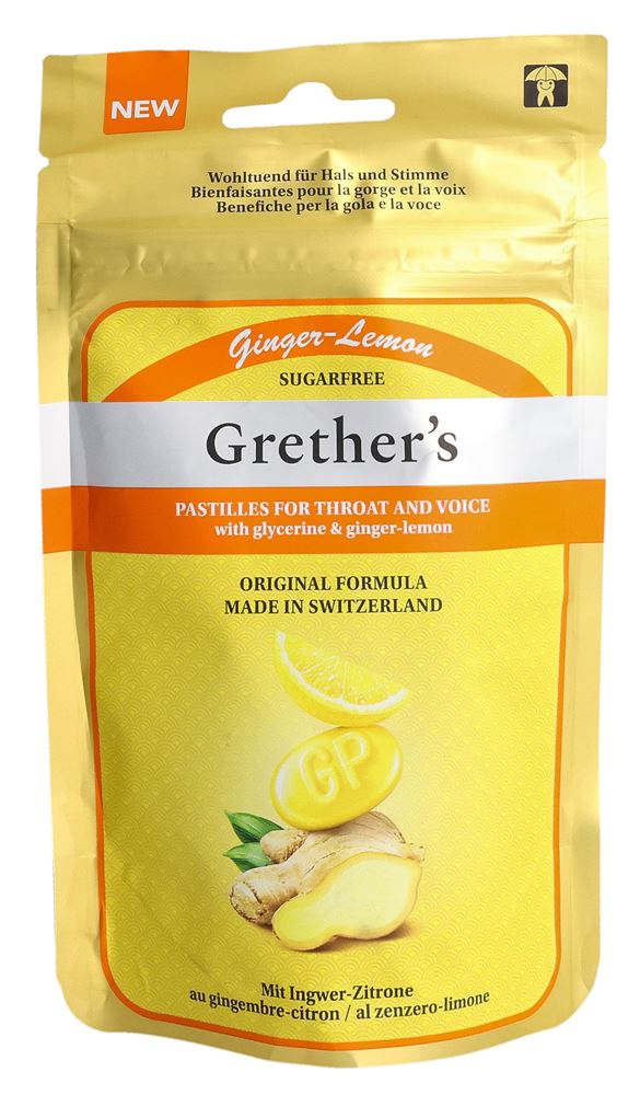 GRETHERS Ginger Lemon pastilles