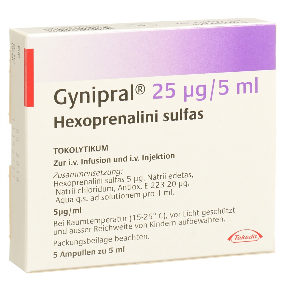 GYNIPRAL sol inj 25 mcg/5ml amp 5 ml, image principale