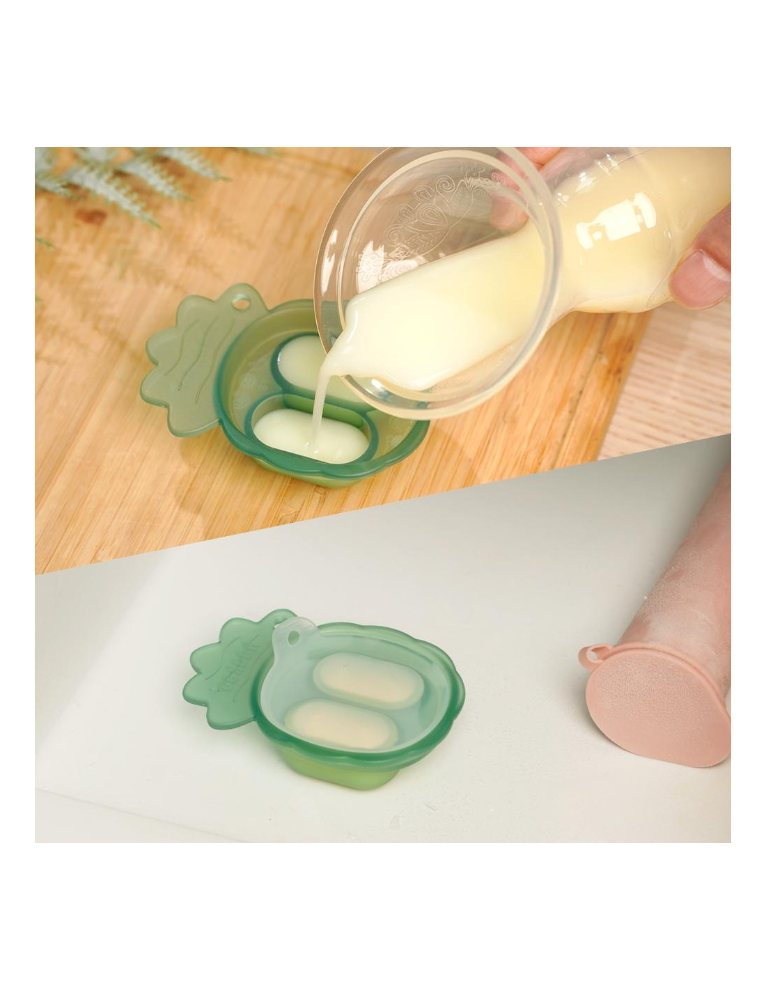 Haakaa Freeze-N-Feed Fruchtsauger und Eiswürfelform Set, Bild 4 von 5