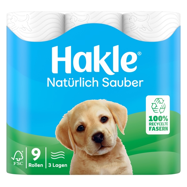 HAKLE Natürliche Sauberkeit Toilettenpapier Kleinrollen