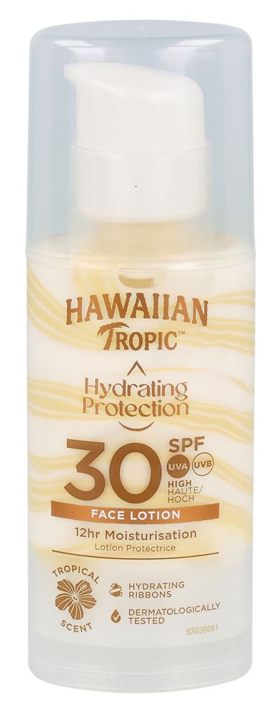 HAWAIIAN TROPIC lotion solaire silk hydration visage