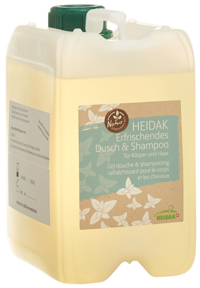 HEIDAK gel douche & shampooing rafraîchissant pour le corps et les cheveux