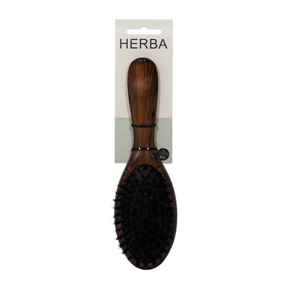 HERBA brosse à cheveux huilé poils de sanglier et nylon