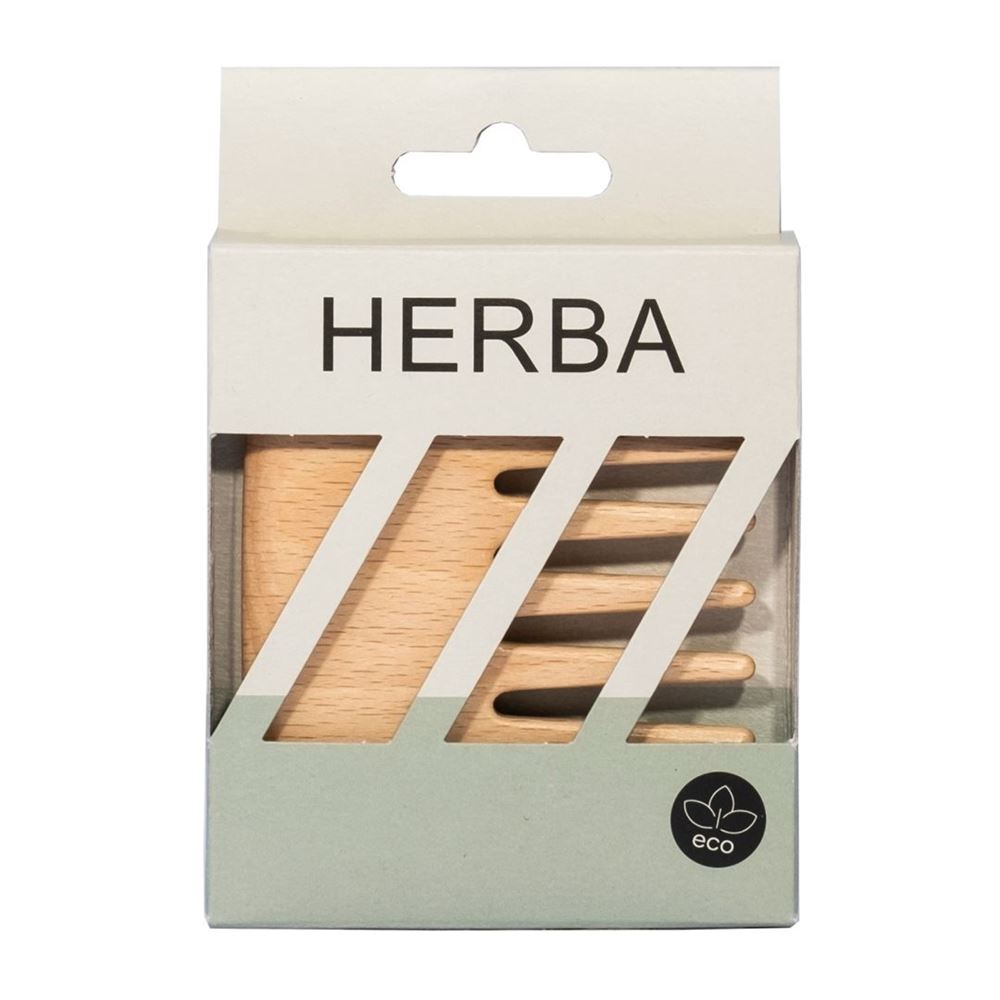 HERBA Strähnen-Taschenkamm Buchenholz