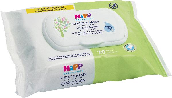 Hipp Babysanft lingettes visage & mains, image principale
