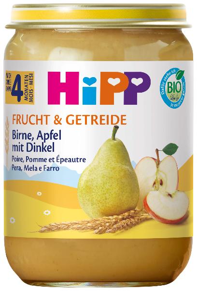 Hipp Bio Birne in Apfel mit Dinkel