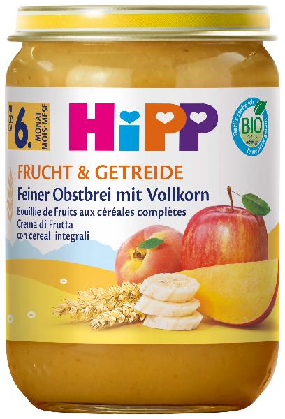 Hipp Bio Feiner Obstbrei mit Vollkorn